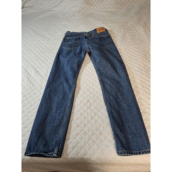 Levis Jeans Mens 505 33x32 Regular Straight Blue Denim Original - Picture 2 of 4